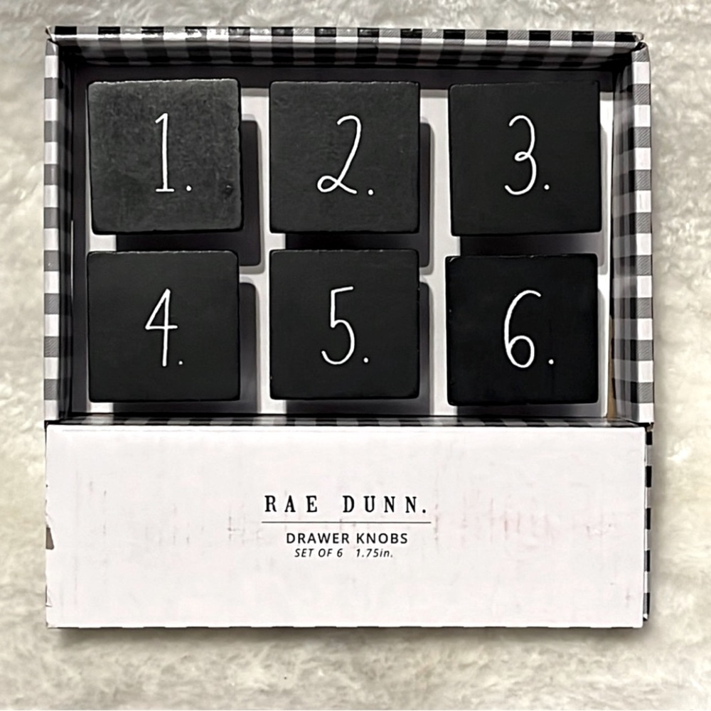 Rae Dunn Set of 6 Drawer Knobs Handles